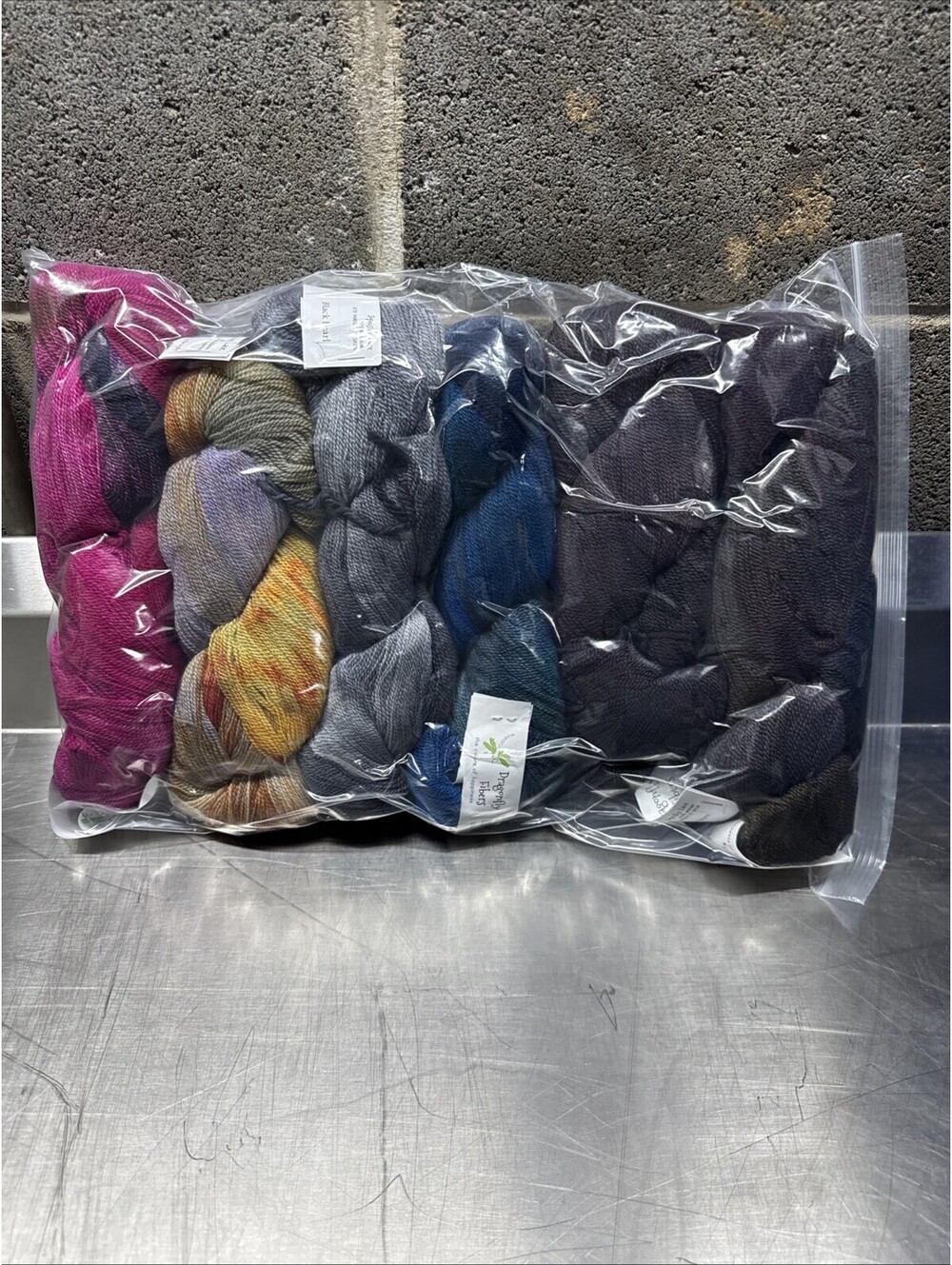 Dragonfly Fibers Squishy Lace 100% Merino Multicolor Mixed 6 Skein Lot